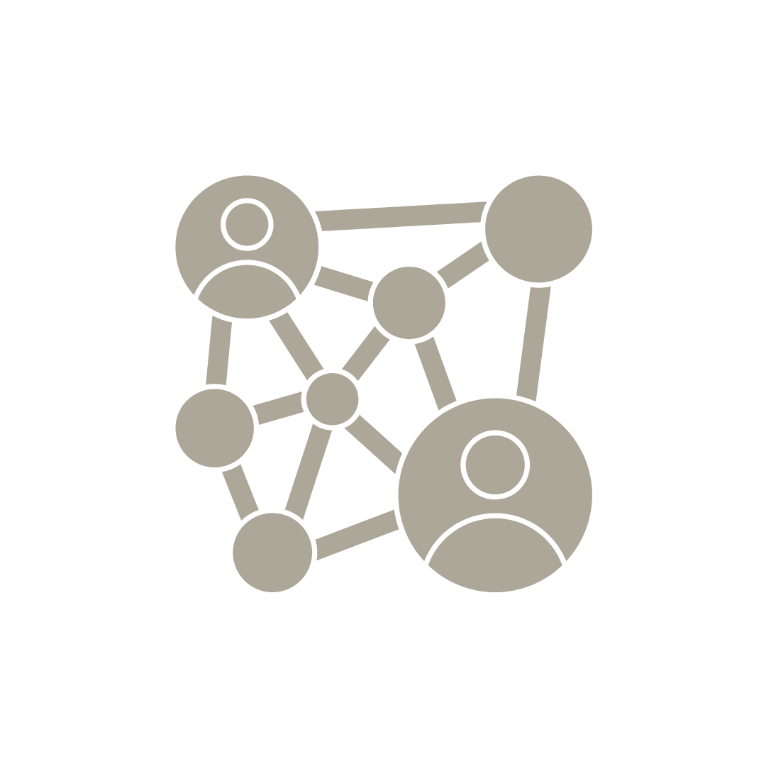 Icono de comunidad donde se conectan unos con otros.