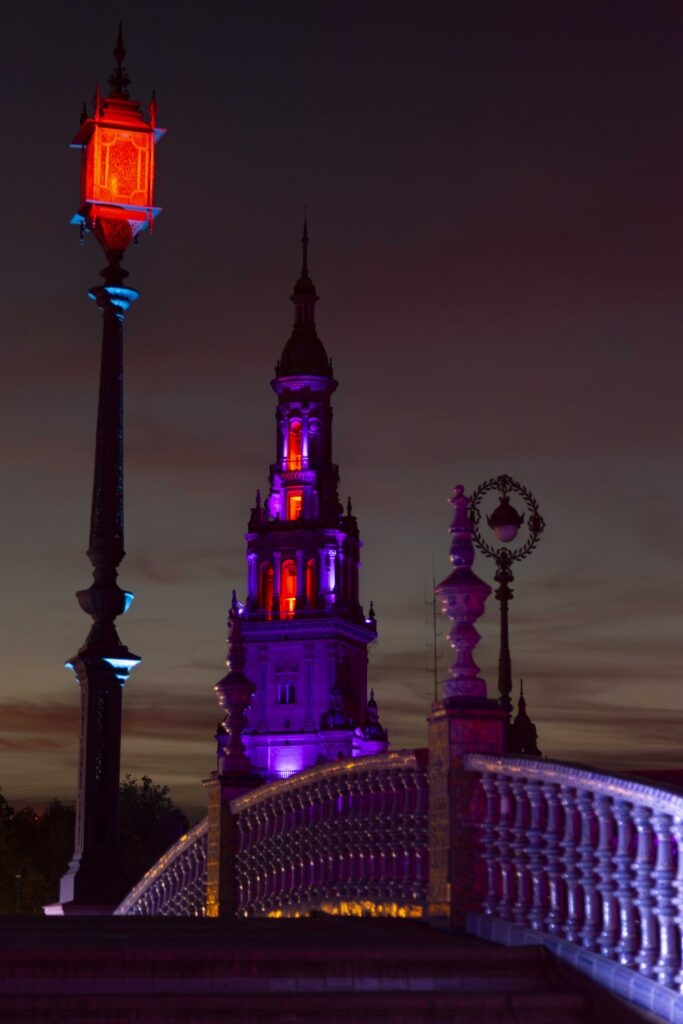 Plaza de España en el Iconica Fest fotografía de Ismael Molina Community Manager en Sevilla, fotografía para ilustrar Sevilla.